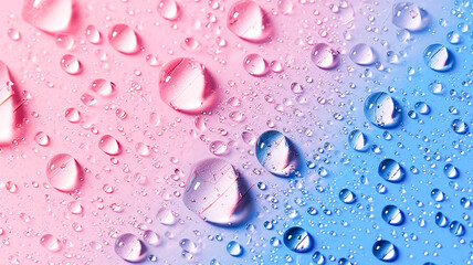 Vibrant Water Droplets on a Colorful Surface - Enhanced by Generative AI