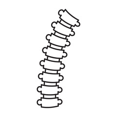 Spine logo template. Spine icon. Physiotherapy related spine icon. Spine health. scoliosis treatment. healthcare concept editable logo.
