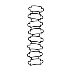 Spine logo template. Spine icon. Physiotherapy related spine icon. Spine health. scoliosis treatment. healthcare concept editable logo.
