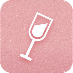 Rose Gold Wine Glass Icon