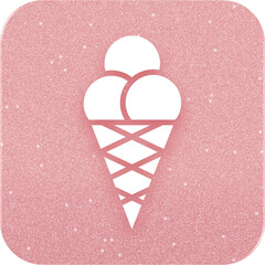 Rose Gold Ice Cream Icon