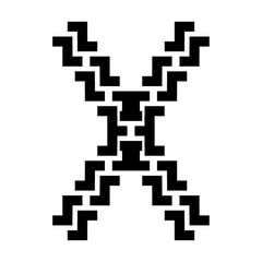 pixel symbol, x pattern
