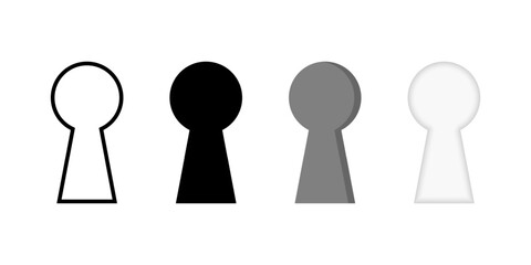 Vector isolated Keyhole icon set