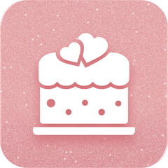 Rose Gold Wedding Cake Icon