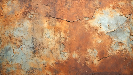 Rusty Metal Surface with Cracks and Middle Cracks - Enhanced by Generative AI