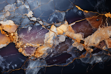 Reflective onyx and quartz fusion Stone texture, background Generative AI