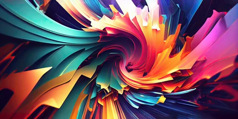 Foto op Plexiglas Wild colorful dynamic abstract wallpaper background © Robert Kneschke