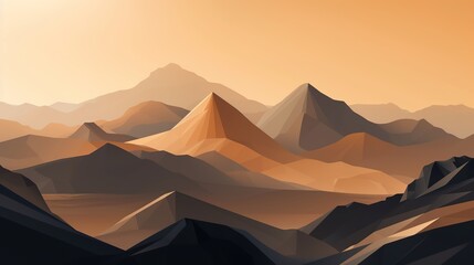 sunset in the mountains