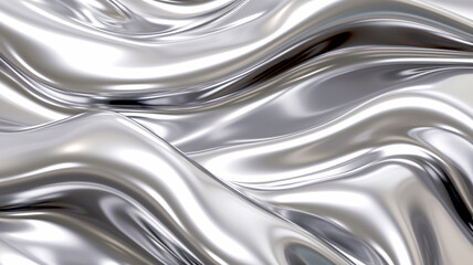 Easy-to-Find Silver and Black Abstract Background with Wavy Lines Generated by AI