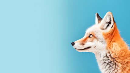 Curious Fox Gazing Upwards with Generative AI