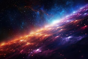 Obraz na płótnie Canvas Abstract Galaxy background, Colourful star. Generative AI