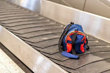 baggage at the baggage claim at an airport