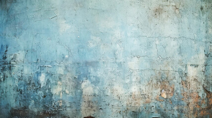 Two Brown Horses in Front of Blue Wall - Generative AI