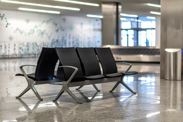 empty wating hall at an airport