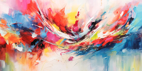 Vibrant Floral Symphony: Generative AI Abstract Art