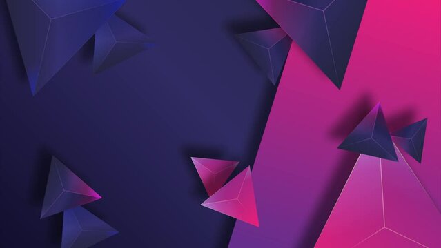 abstract 3d triangels animated background