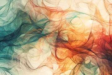 Vibrant Smoke Swirls: A Captivating Abstract Image Generated by AI