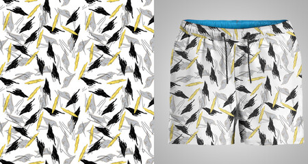 patterns for shorts and t-shirts seamless - 624775983
