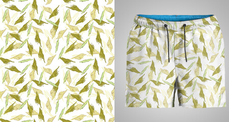 patterns for shorts and t-shirts seamless - 624776707