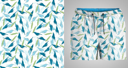 patterns for shorts and t-shirts seamless - 624776916