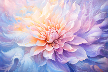 Vibrant Pink and White Flower Painting with Generative AI