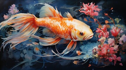 Obraz na płótnie Canvas Exploring the Symbolism of Japanese Koi Fish