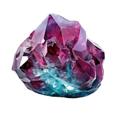 Alexandrite gem isolated on transparent background. Generative AI
