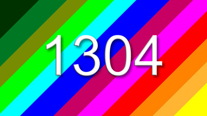 1304 colorful rainbow background year number