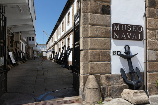 Entrada al museo de la construcci&oacute;n naval de Ferrol en Galicia, Espa&ntilde;a.