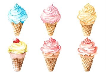 Icecream set, generative ai