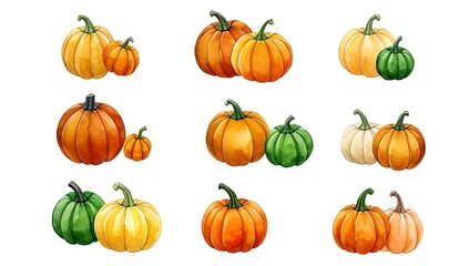 Pumpkin set, generative ai