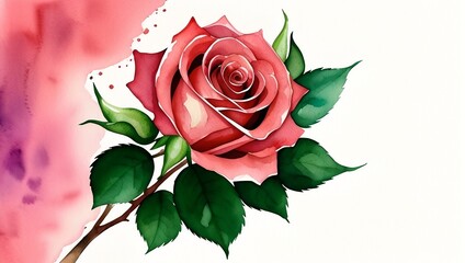 Rose watercolors, generative ai