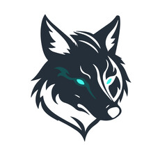 Wolf Logo, isolated on white background, vector illustration.