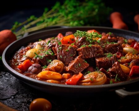 Daube Proven&ccedil;ale with tender meat, vegetables, and a rich sauce
