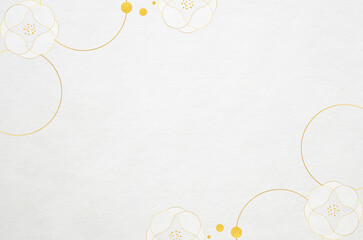 Luxury Japanese paper texture with abstract floral pattern. Background frame using modern Japanese pattered Japanese Washi paper texture.