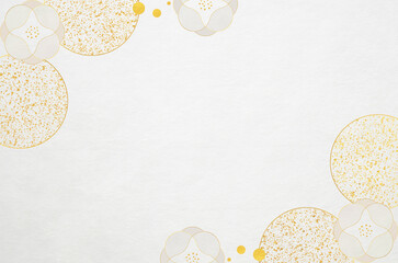 Luxury Japanese paper texture with abstract floral pattern. Background frame using modern Japanese pattered Japanese Washi paper texture.