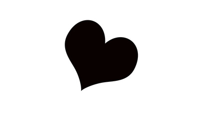 Red heart shape isolated on white.
Love symbol.Love and heart background