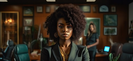 portrait of black businesswoman, ai generated