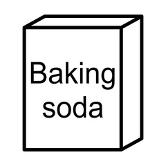 Baking soda ingredient icon, cook food design symbol, bakery product vector illustration