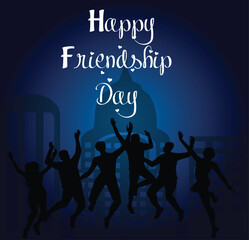 Obraz na płótnie Canvas Happy friendship day poster