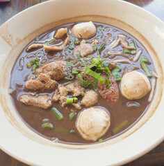 thai noodle soup with pork