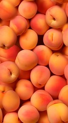 Seamless Peaches Pattern Background