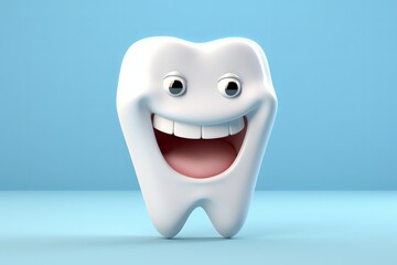 Happy Teeth Mascot. 3d Illustration