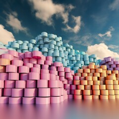 Colorful small barrells 