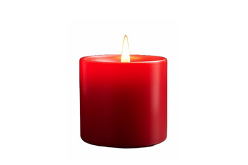 red candle isolated on white background