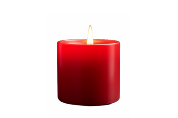 red candle isolated on white background