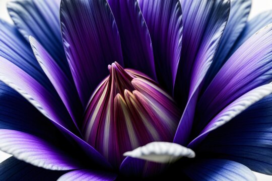 A Close Up Of A Purple And White Flower