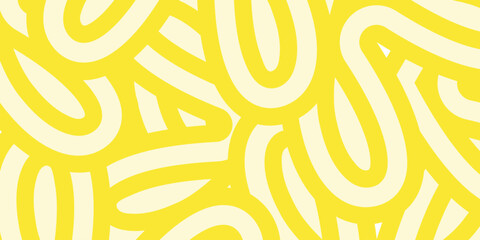 Noodle Ramen Pattern background. Pasta food texture spaghetti geometric. Abstarct ramen ornament. Flat vector illustartion. Wave texture background - obrazy, fototapety, plakaty