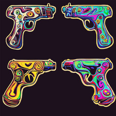 psychedelic  acid gun set