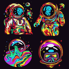  psychedelic acid cosmonaut set 2